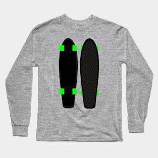 Black Skateboard Long Sleeve T-Shirt